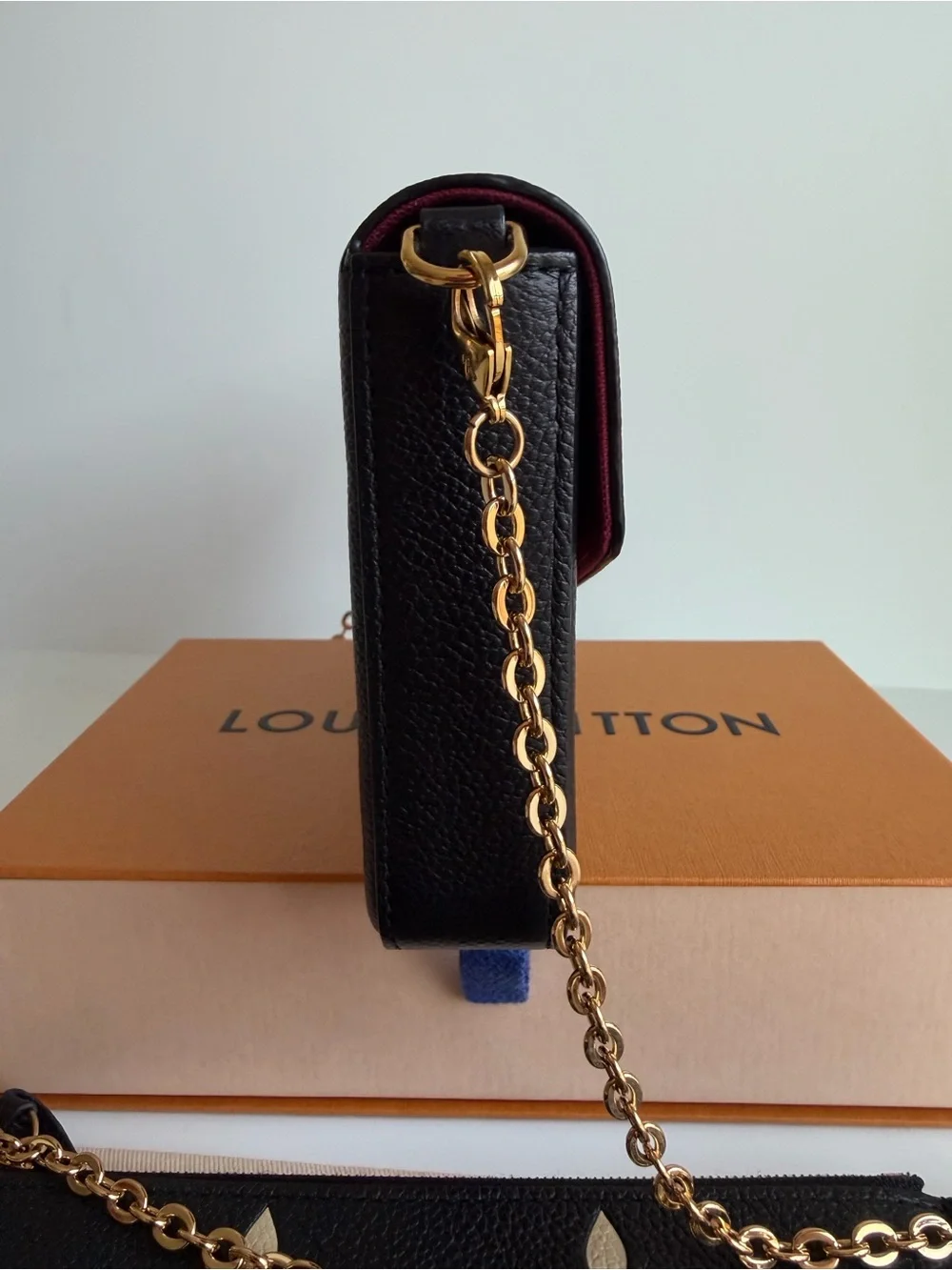 Authentic Louis Vuitton Felicie Pochette Bicolor Black Noir & Cream Crossbody